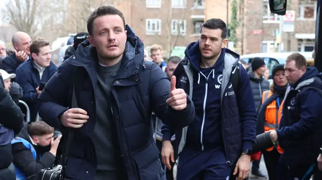 Millwall boss Joe Edwards arrives at Loftus Road