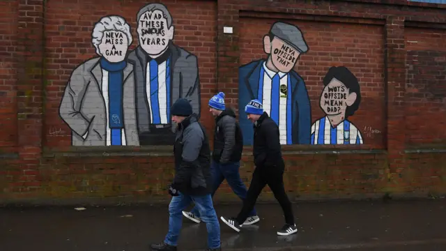 Sheffield Wednesday fans arrive at Hillsborough