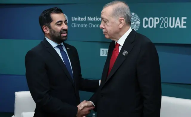 Humza Yousaf and President Erdogan at COP28