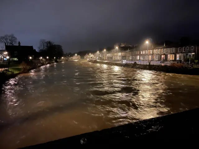 River Kent photographed from the Nether Bridge in Kendal