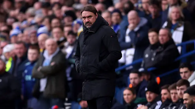 Daniel Farke on the touchline