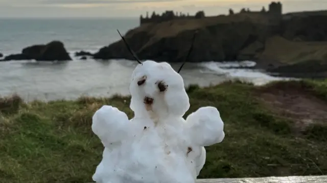 A snowman in Scotland