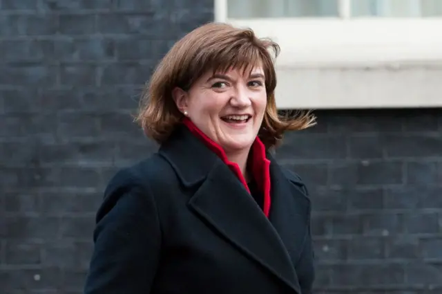 Baroness Nicky Morgan leaves Downing Street in 2020