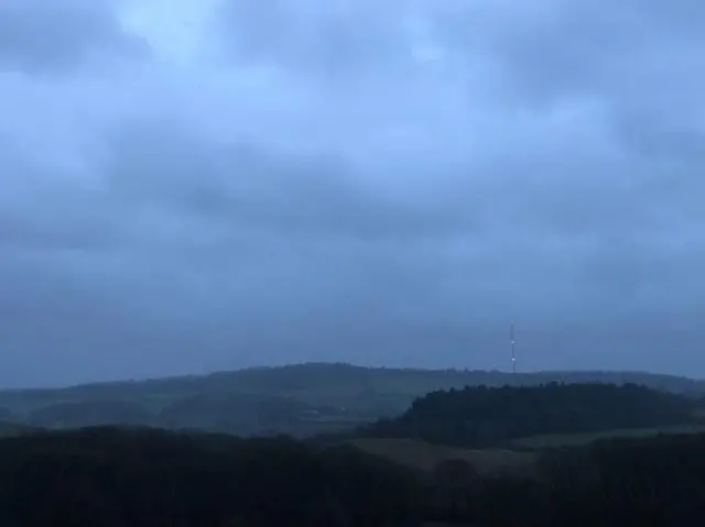 Clouds gathering over a hill in Brockhampton, Herefordshire