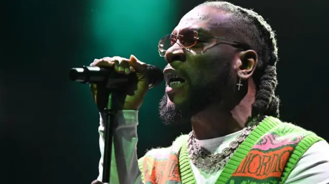 Burna Boy performs for Radio 1 Xtra at the Theatre Royal Haymarket on Thursday 10 Sept. 2020.