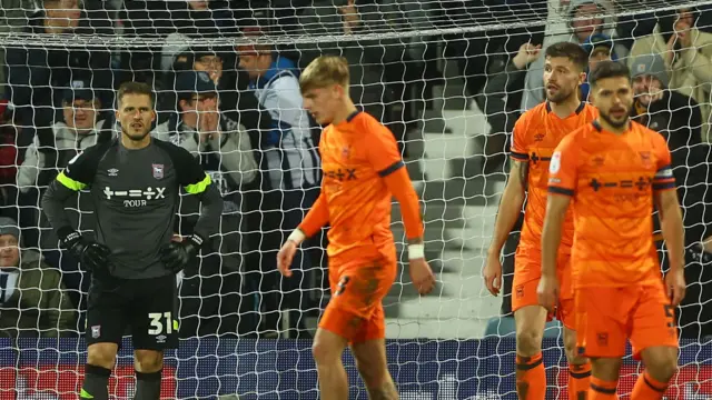 Ipswich players dejected