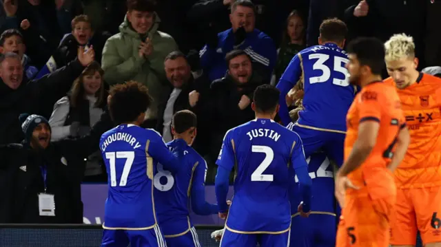 Leicester celebrate