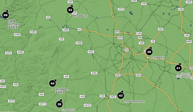 Met Office wind speed map