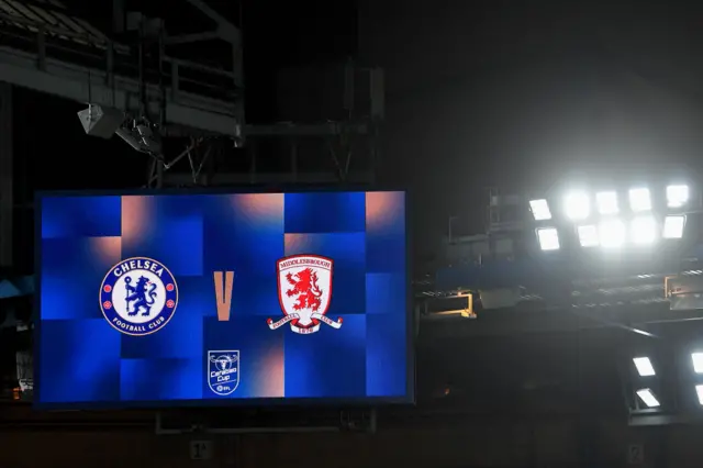 Scoreboard at Stamford Bridge