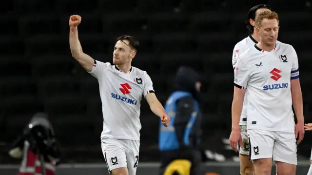 MK Dons celebrate