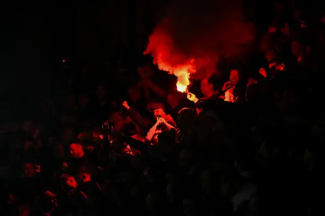 Middlesbrough fans at Stamford Bridge