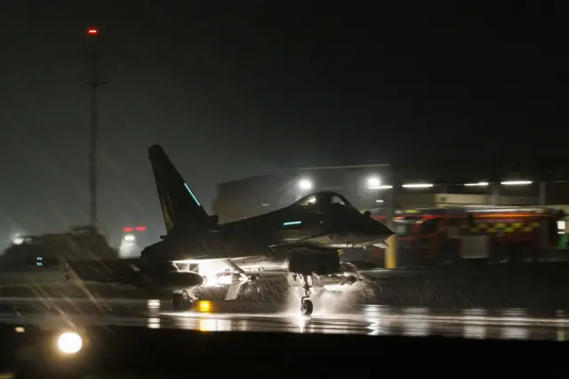 Royal Air Force Typhoon FGR4 taking off