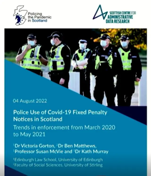 Police Use of Covid-19 Fixed Penalty Notices in Scotland report.