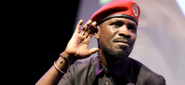 Bobi Wine performs onstage at the Los Angeles premiere of National Geographic Documentary Films' "Bobi Wine: The People's President" on July 25, 2023 at the Wallis Annenberg Center for the Performing Arts in Beverly Hills, California.