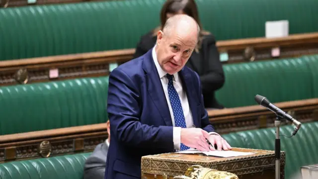 Handout photo issued by UK Parliament of Post Office minister Kevin Hollinrake speaking during an urgent question on the Post Office Horizon scandal in the House of Commons, London. Issue date: Wednesday January 10, 2024