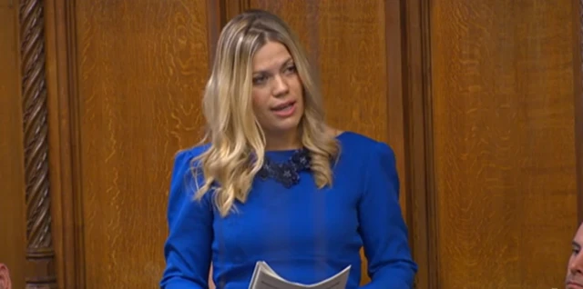 Miriam Cates, Tory MP, speaking in Commons during PMQs