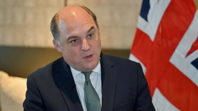 British Secretary of State for Defence Ben Wallace speaks during an interview with Reuters on the sidelines of the 20th IISS Shangri-La Dialogue in Singapore June 2, 2023.