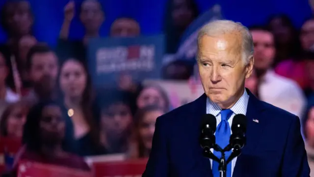 Joe Biden at a campaign rally in Manassas, Virginia