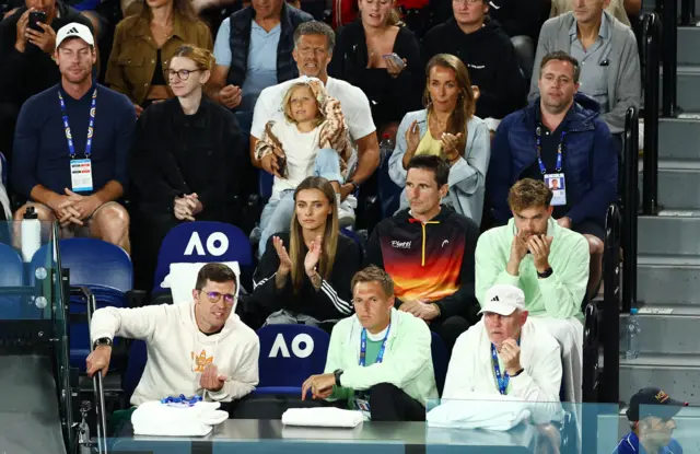 Alexander Zverev's box in the crowd