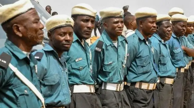 A line of Hisbah officers in Kano