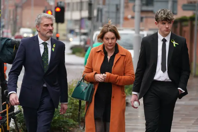 Webber family arrive at court