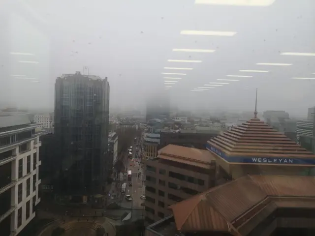 The view from an office window in Birmingham