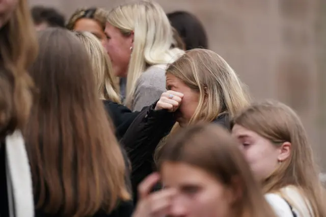 Friends outside court