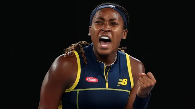 Coco Gauff roars in celebration