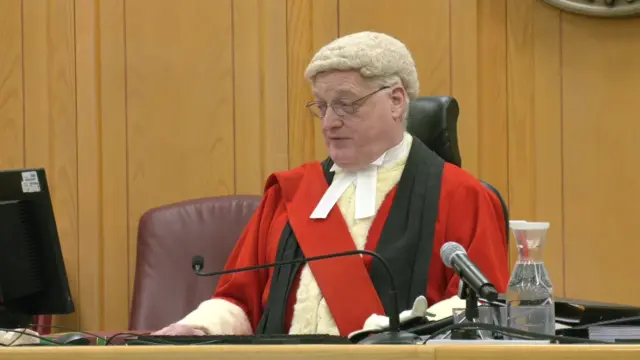 Judge speaks at the court