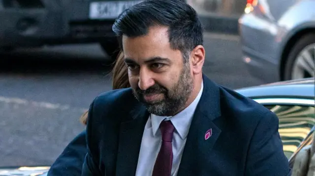 First Minister Humza Yousaf arrives at the UK Covid-19 Inquiry hearing at the Edinburgh International Conference Centre (EICC)