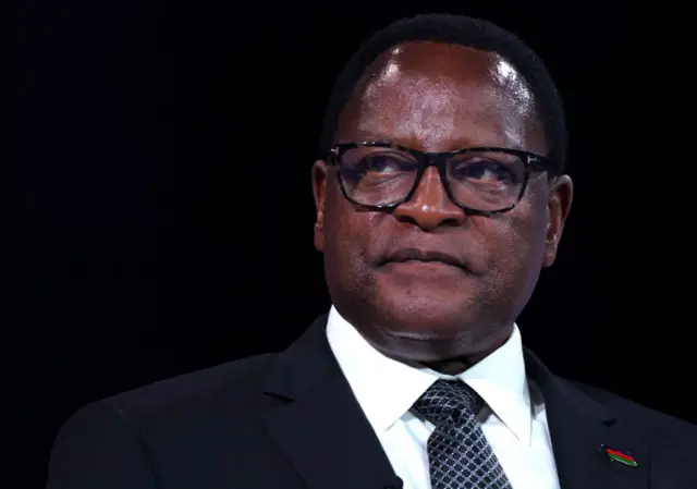 His Excellency President, Republic of Malawi H.E. Lazarus McCarthy Chakwera speaks during the 2023 Concordia Annual Summit at Sheraton New York on September 19, 2023 in New York City.