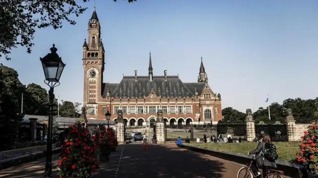 The ICJ courthouse in the Hague, in the Netherlands