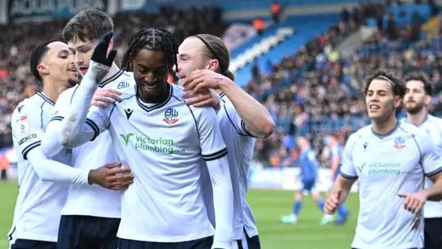 Bolton players celebrate