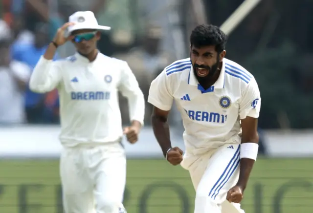 Bumrah celebrates