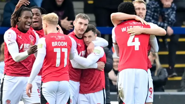 Fleetwood Town celebrate