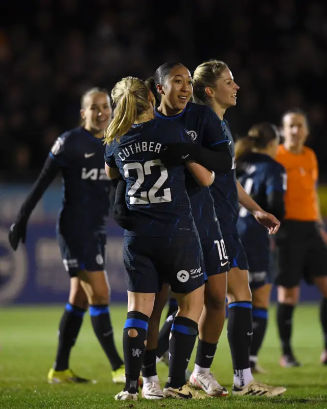 Lauren James celebrates her second goal