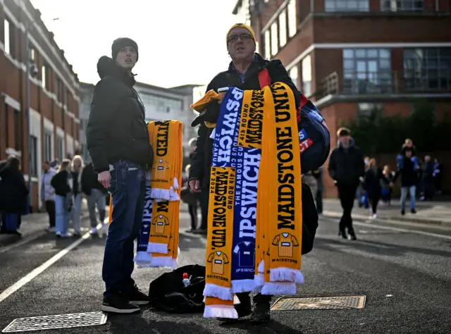 Half & half scarves at Ipswich