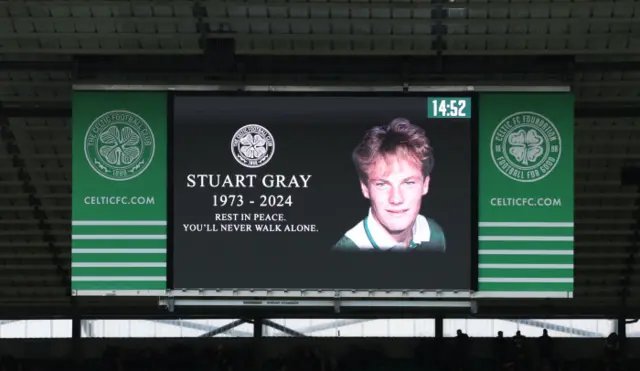 Stuart Gray tribute at Celtic Park