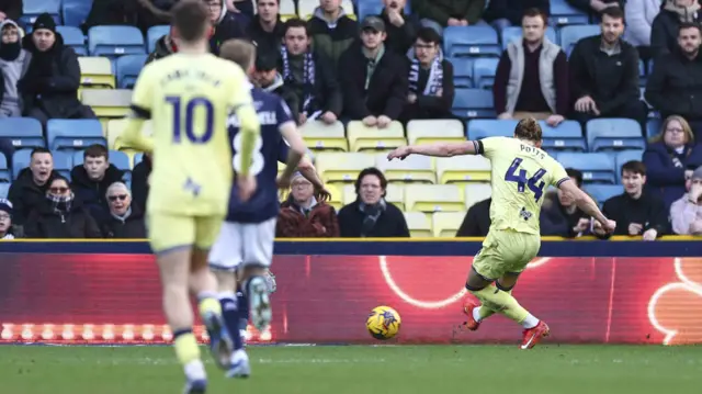 Brad Potts levels for Preston at Millwall