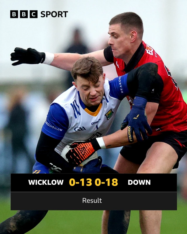 Wicklow 0-13 Down 0-18