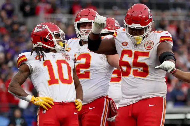 Kansas City Chiefs players celebrate