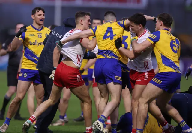 Tyrone battled to victory despite having Conn Kilpatrick sent off in the second half