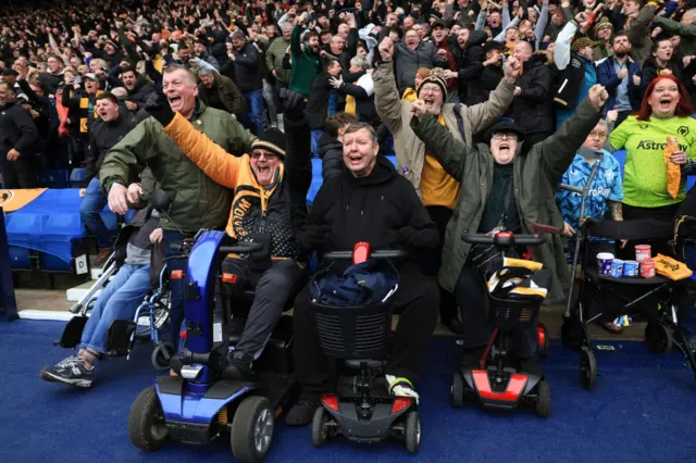 Wolves fans celebrate