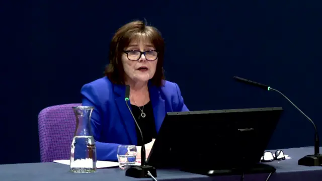 Jeane Freeman speaks at the UK Covid inquiry