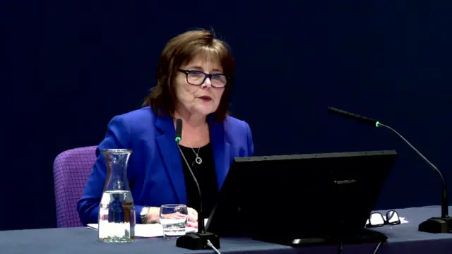 Jeane Freeman speaks at the UK Covid inquiry