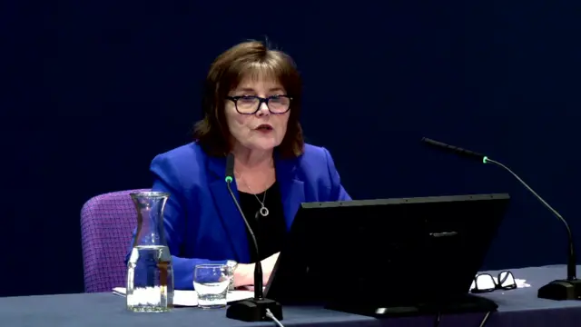 Jeane Freeman speaks at the UK Covid inquiry