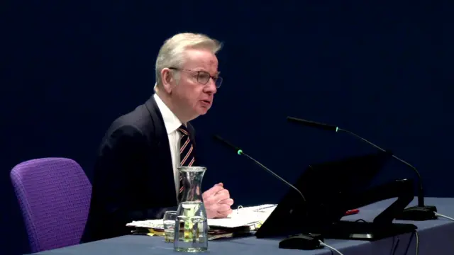 Michael Gove gives evidence to the UK Covid inquiry