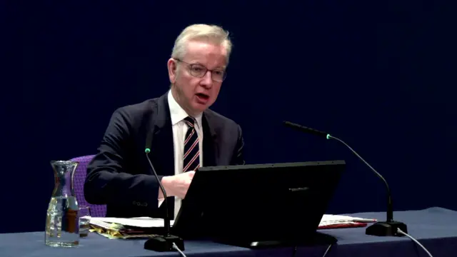 Michael Gove gives evidence to the UK Covid inquiry