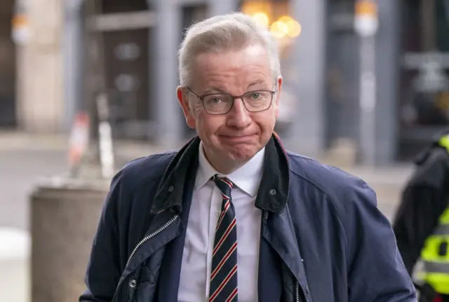 Michael Gove arriving at the inquiry