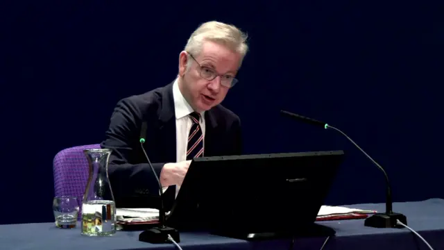 Michael Gove gives evidence to the UK Covid inquiry